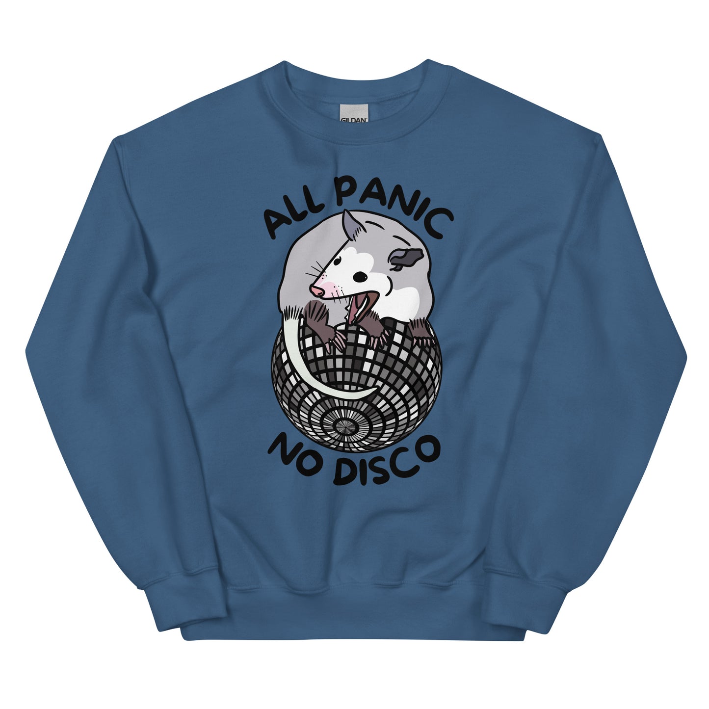 Opossum All Panic No Disco Funny Screaming Trash Cat Unisex Sweatshirt