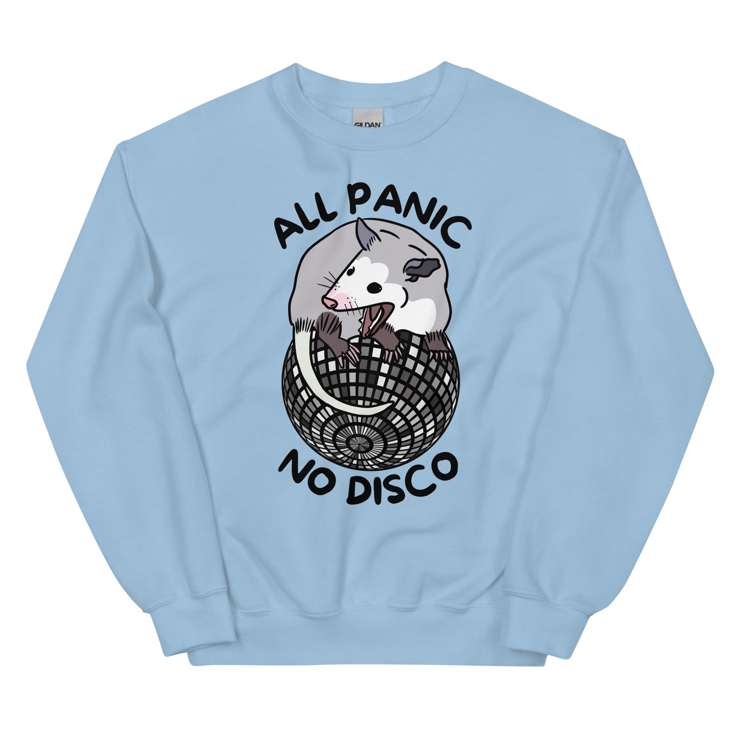 Opossum All Panic No Disco Funny Screaming Trash Cat Unisex Sweatshirt