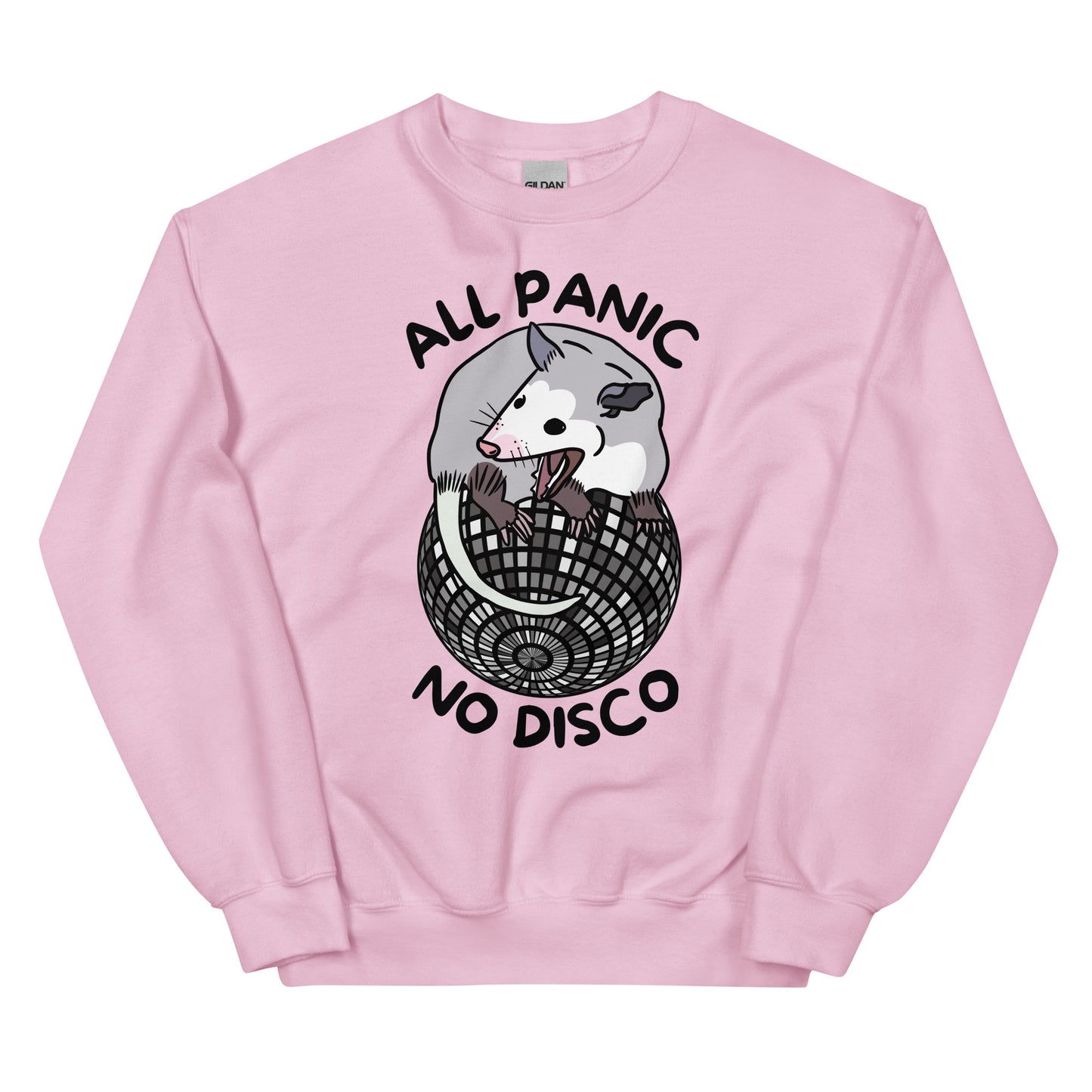 Opossum All Panic No Disco Funny Screaming Trash Cat Unisex Sweatshirt