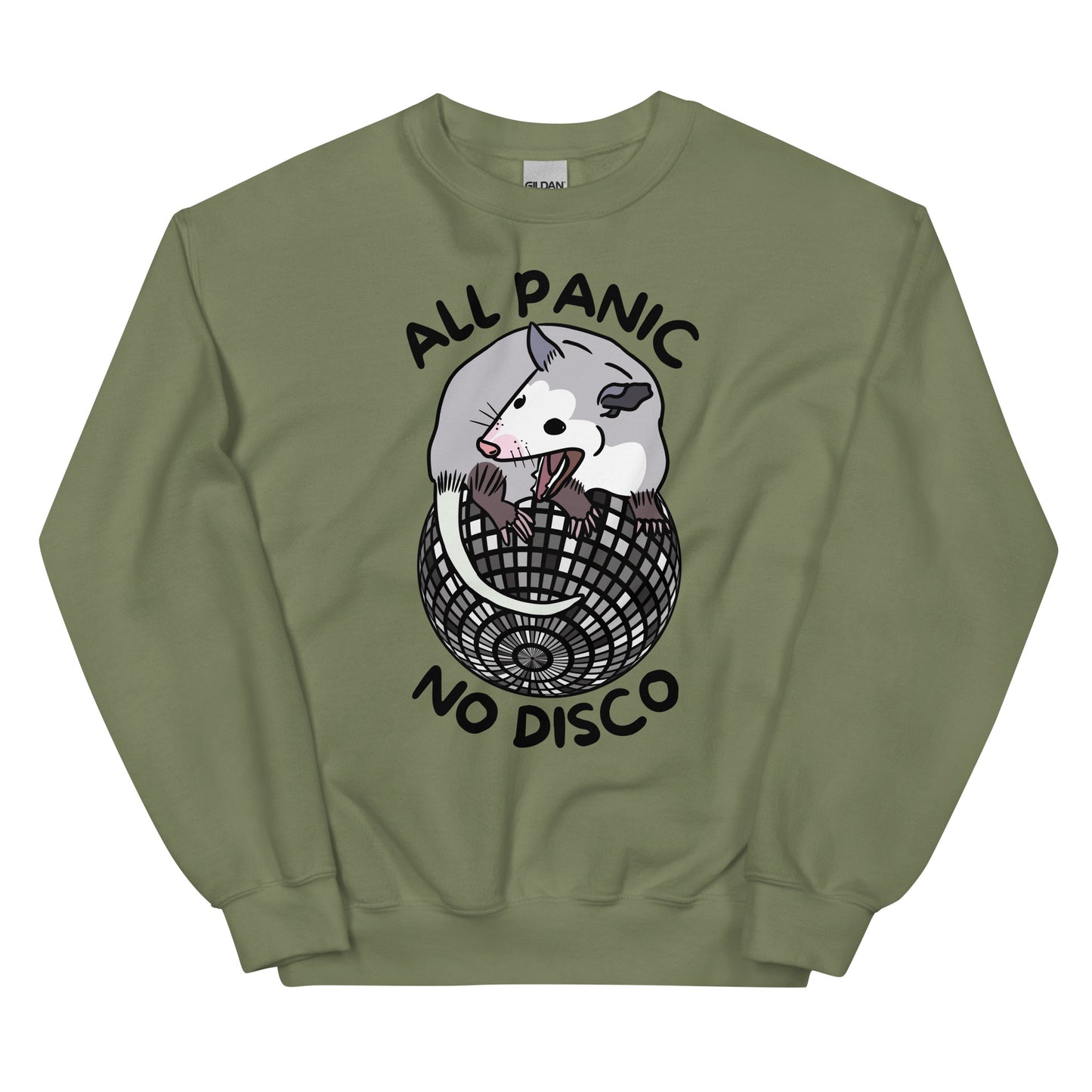 Opossum All Panic No Disco Funny Screaming Trash Cat Unisex Sweatshirt